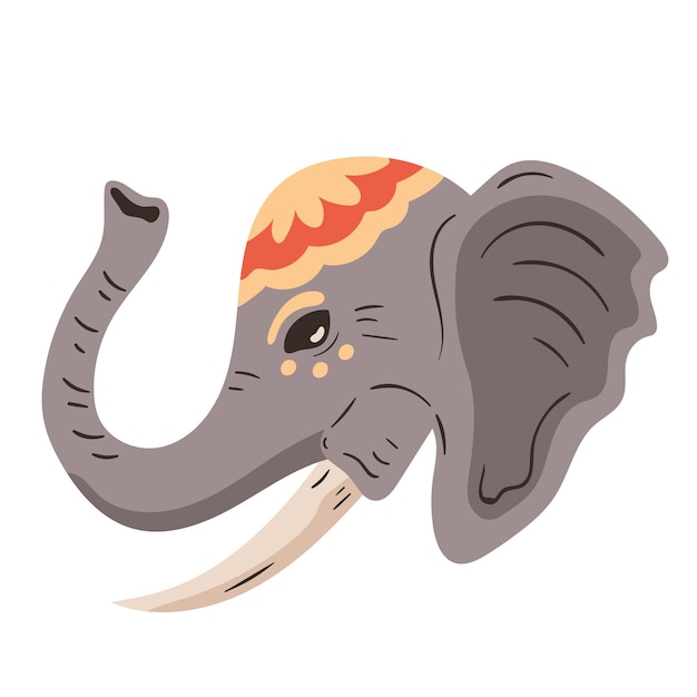 Free Vector indian elephant head