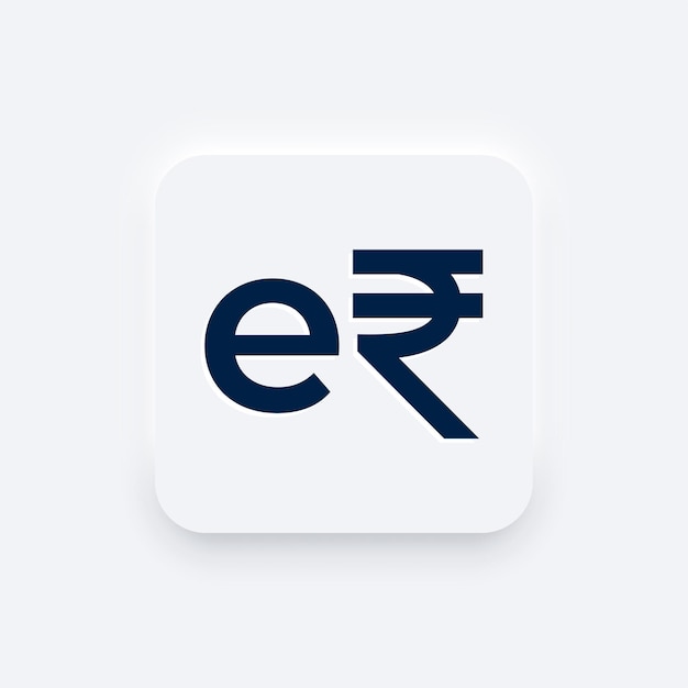 Free vector indian erupee symbol for digital payment safe and secure transaction vector