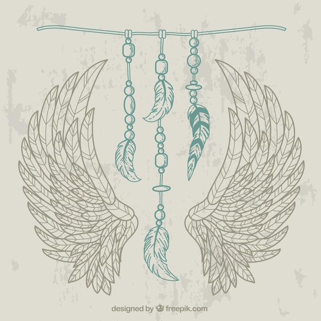 Free Vector indian feather decoration