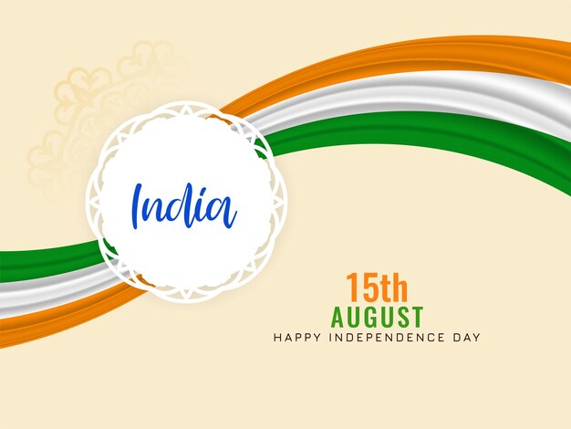 Indian flag theme wave style elegant background design