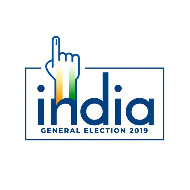 Indian general election 2019 voting concept design