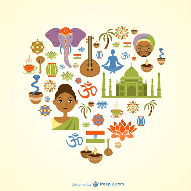 Indian heart vector