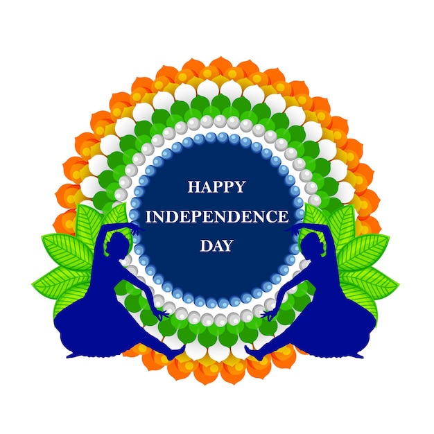 Indian Independence Day 15 August National Poster Orange Blue Green Social Media Poster Banner Free Vector