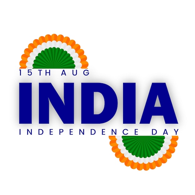 Indian Independence Day 15 August National Poster Orange Blue Green Social Media Poster Banner Free Vector