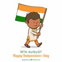 Free vector indian independence day background