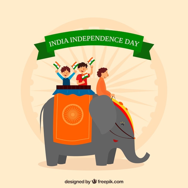 Free Vector indian independence day background