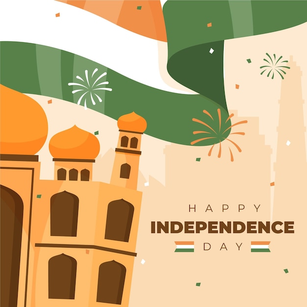 Free Vector indian independence day illustration