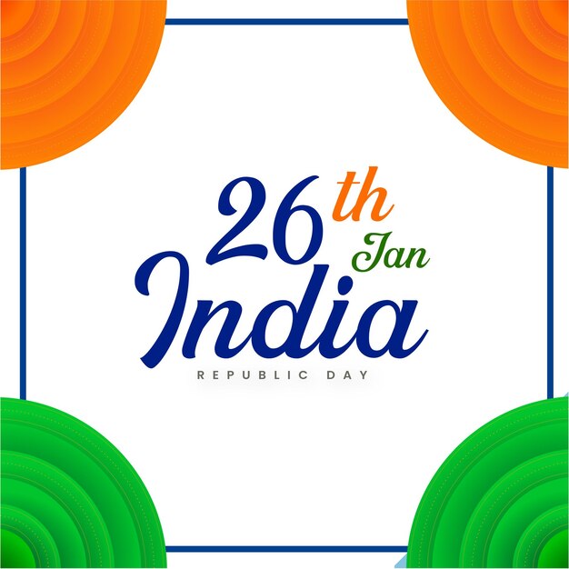 Indian Republic Day 26 January National Poster Social Media Poster Banner Free Vector