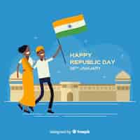 Free vector indian republic day background