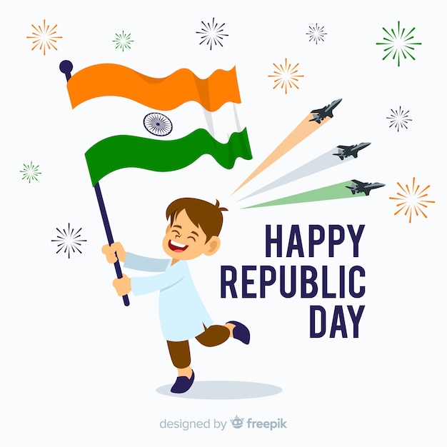 Free vector indian republic day background