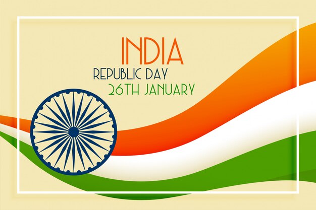 Free Vector indian republic day flag concept design