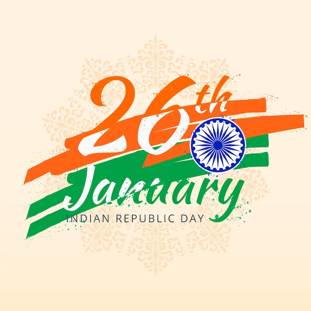 Indian republic day in flat design