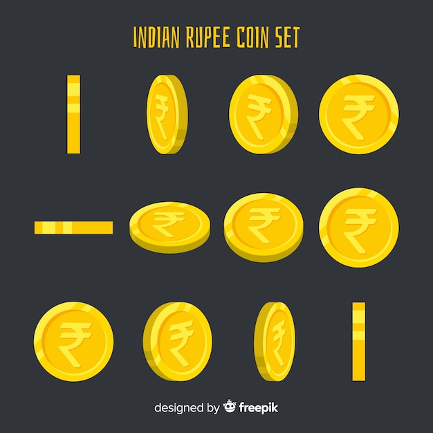 Indian rupee coin set