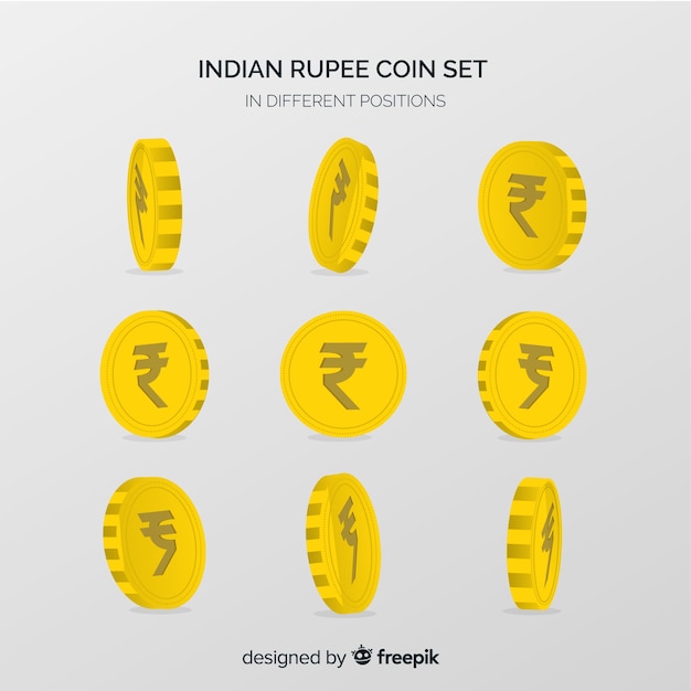 Indian rupee coin set