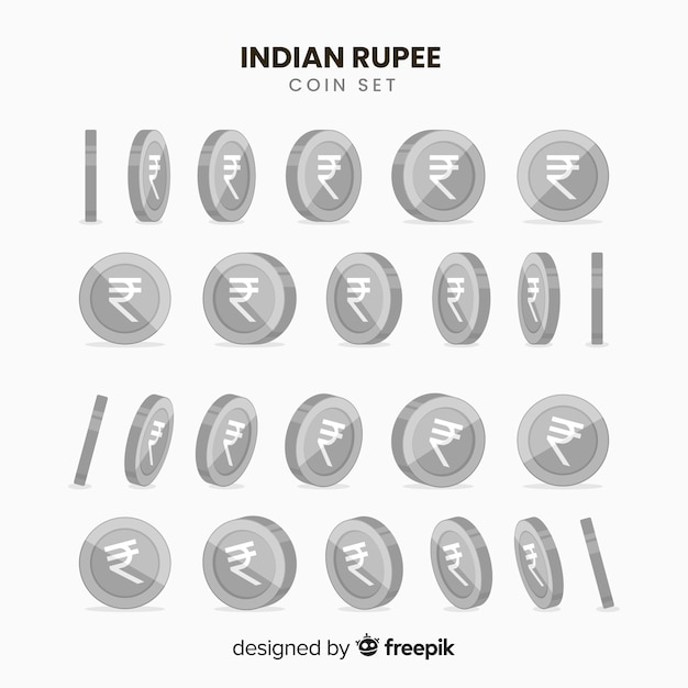 Indian rupee coin set