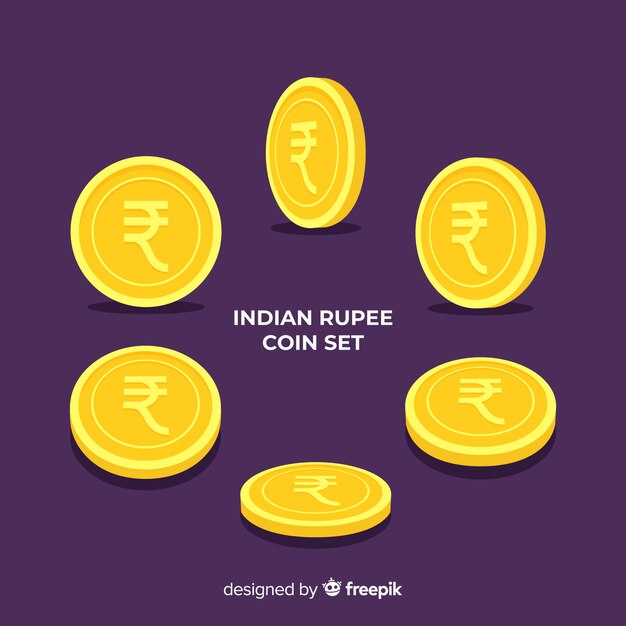 Indian rupee coin set 