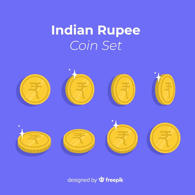 Indian rupee coin set 