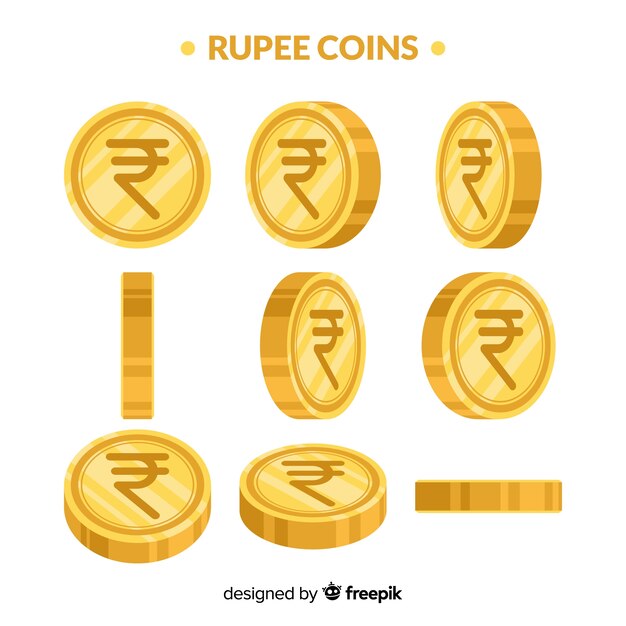 Indian rupee coin set