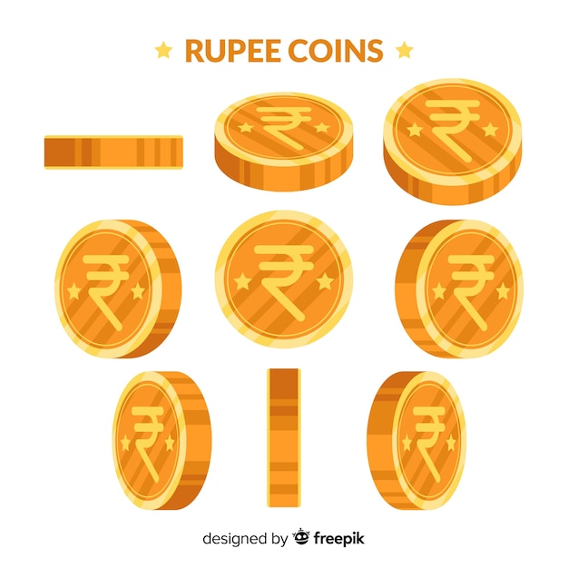 Indian rupee coin set