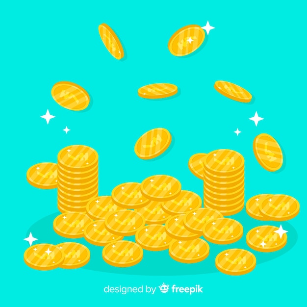 Free Vector indian rupee gold coin stack