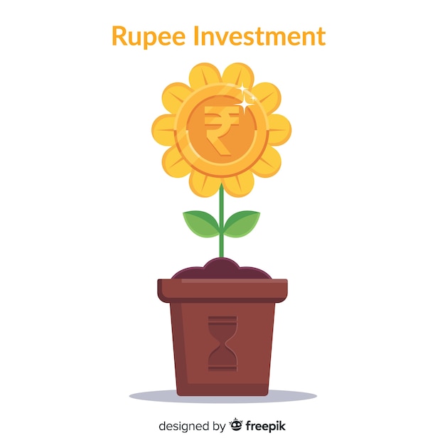 Indian rupee investment concept