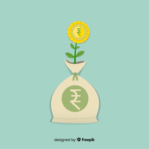 Indian rupee investment concept