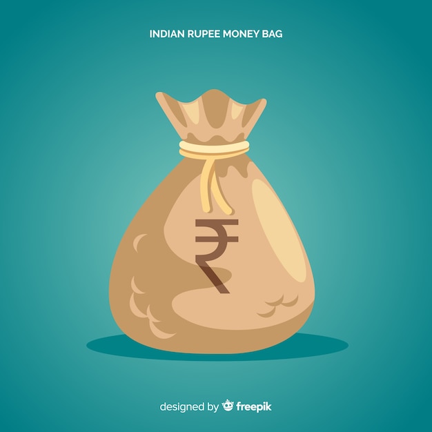 Indian rupee money bag