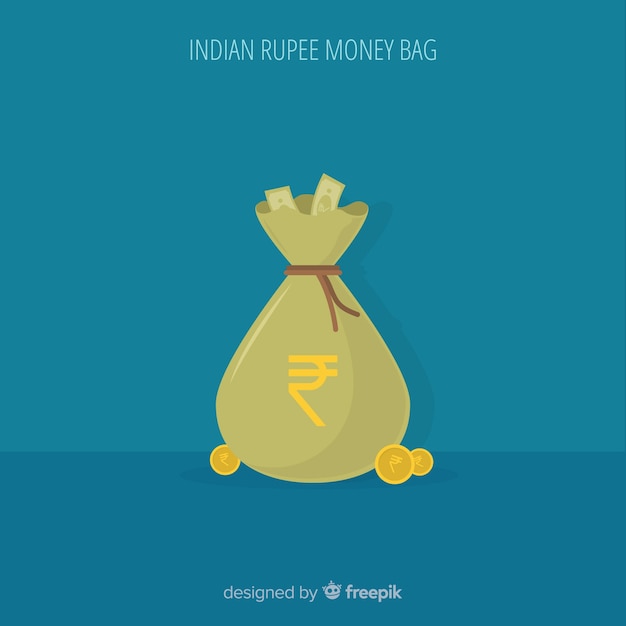 Indian rupee money bag