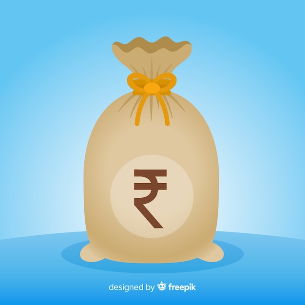 Indian rupee money bag