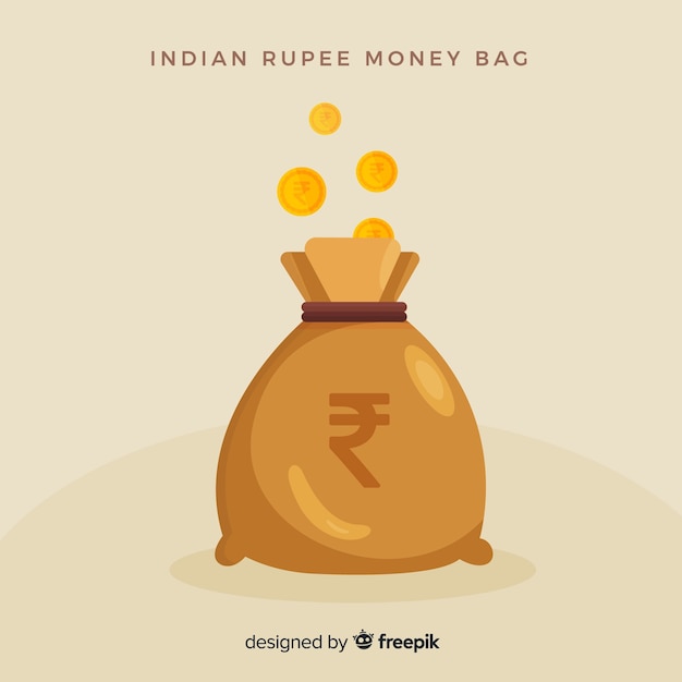 Indian rupee money bag