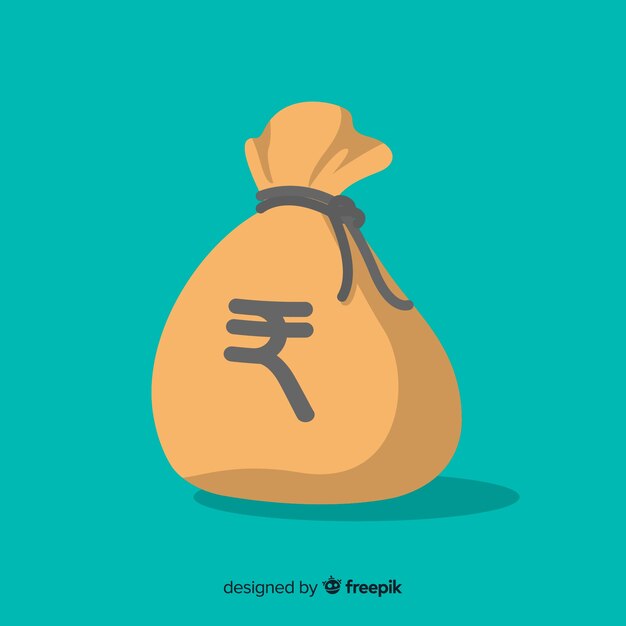 Indian rupee money bag