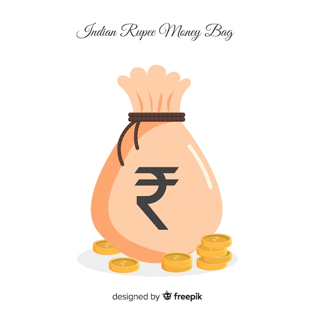 Indian rupee money bag