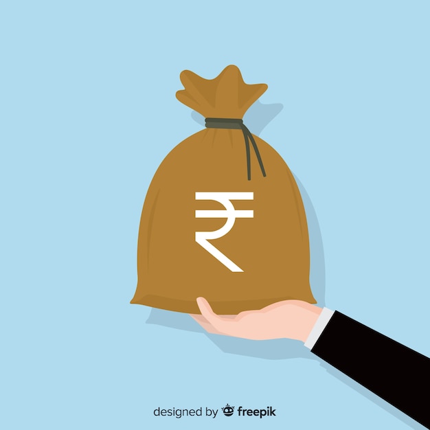 Indian rupee money bag