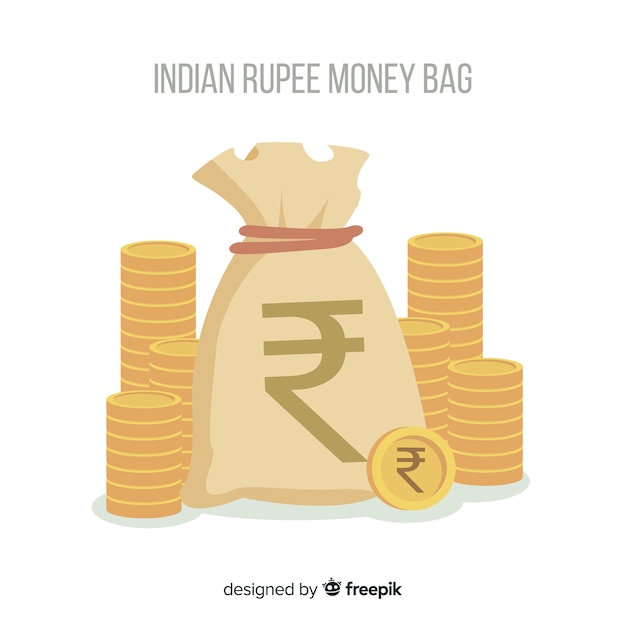 Free vector indian rupee money bag