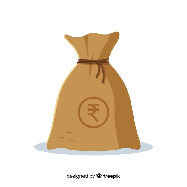 Indian rupee money bag