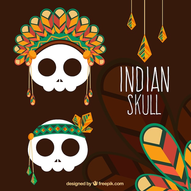 Indian skulls background