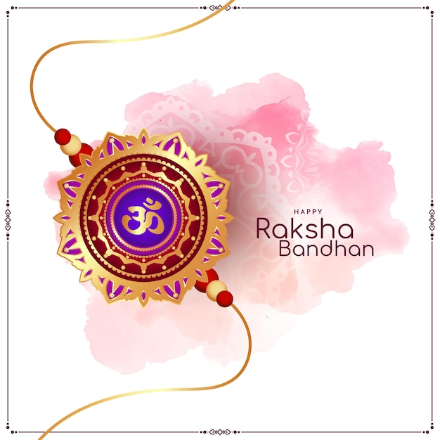 Indian traditional festival Happy Raksha Bandhan greeting card design