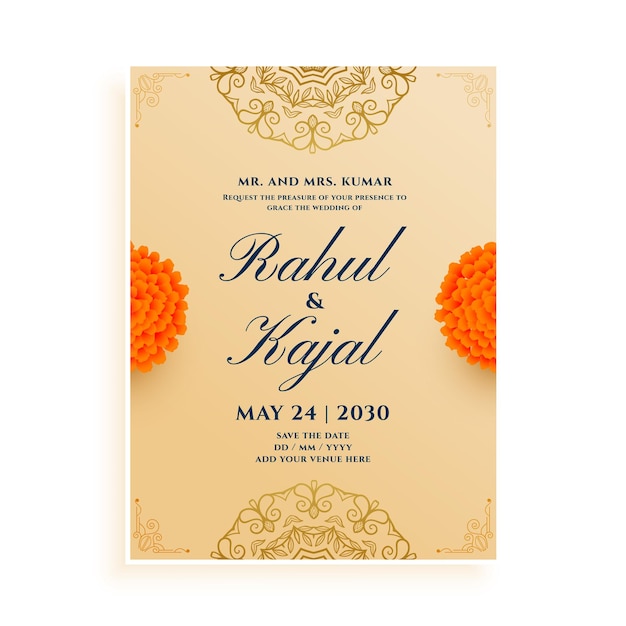 Free Vector indian wedding card design ideas for your invitations and announcements vector