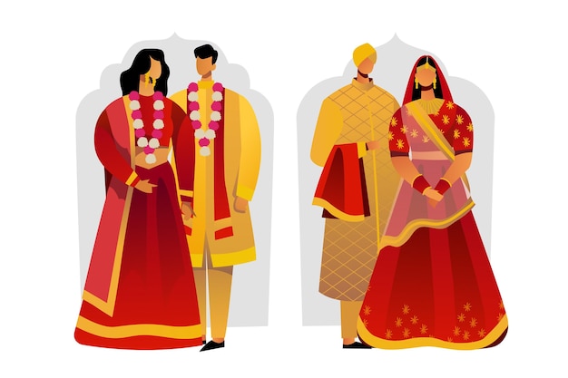 Indian wedding characters