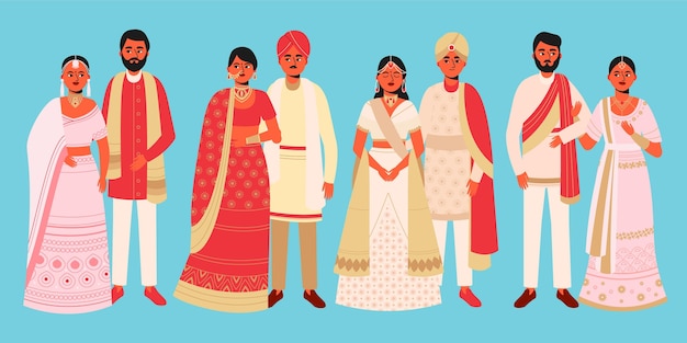 Indian wedding characters