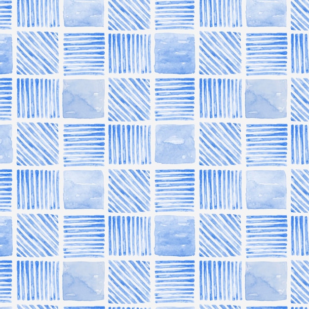 Free Vector indigo blue watercolor geometric seamless patterned background