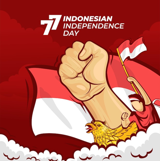 Indonesia's 77th independence day celebration Background Illustration