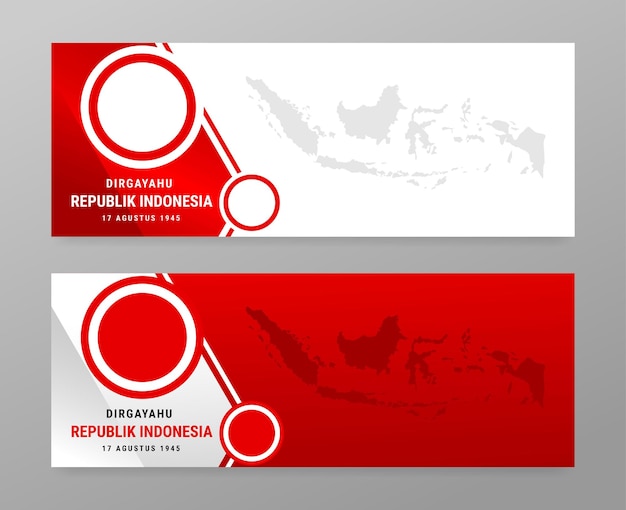 Free vector indonesian august 17th celebration banner