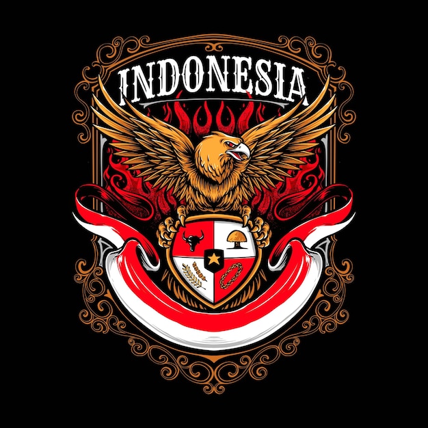 Free vector indonesian symbol garuda vector illustration