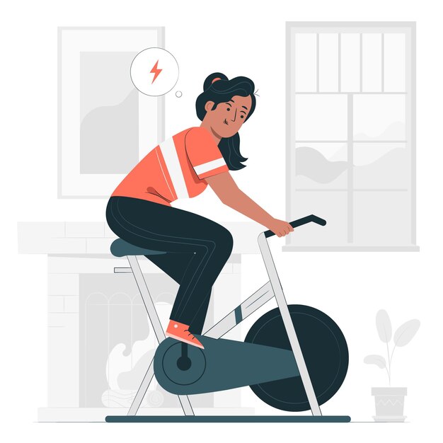 Indoor bike concept illustration