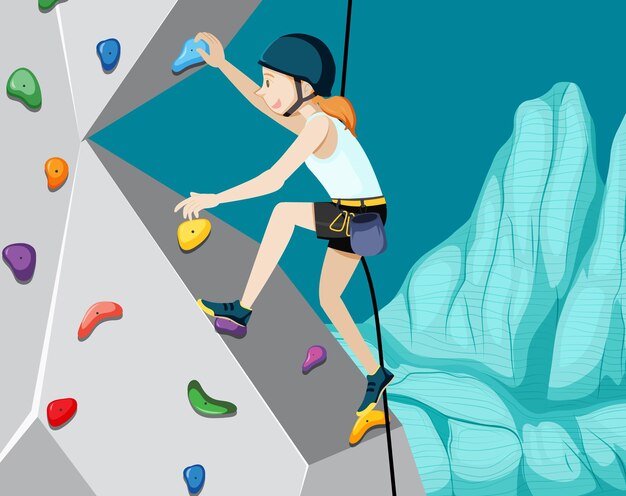 Indoor rock climbing gym