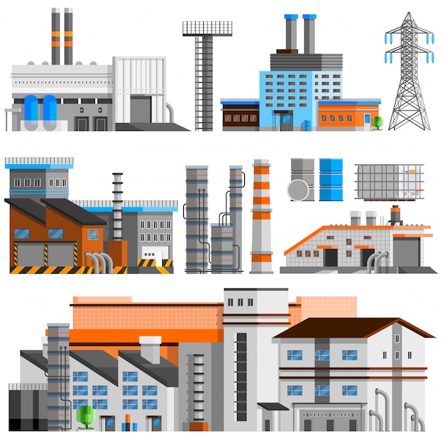 Industrial Buildings Orthogonal Set