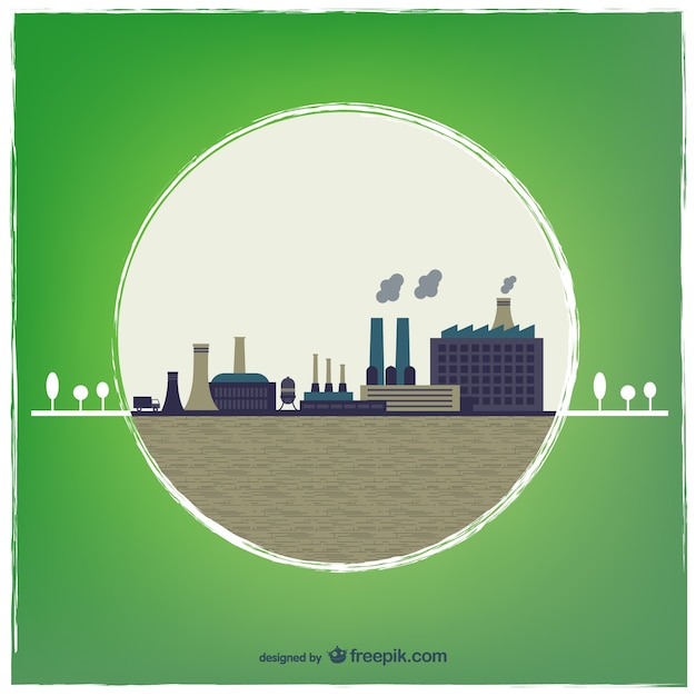 Free vector industrial city vector