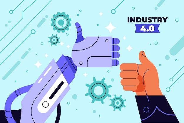 Free vector industry 4.0 background design