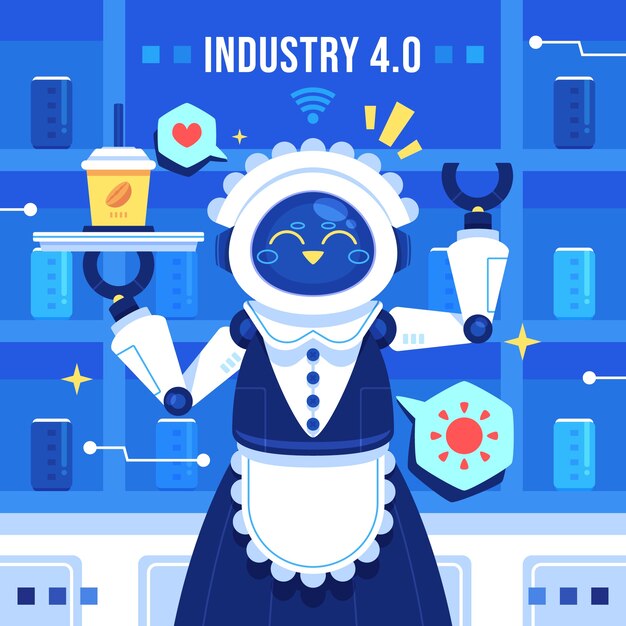 Industry 4.0 illustration design